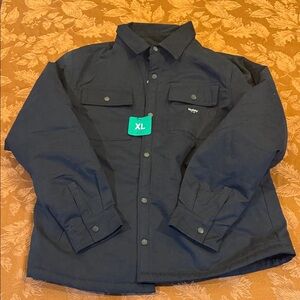 Hurley black shirt Jacket fleece interior four pockets XL NEW